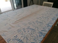 BAWEŁNIANY BATYSTOWY OBRUS KUPON MATERIAŁU ŁĄKA KONWALIE WAŻKI 138 x 197