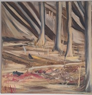 Obraz olejny ręcznie malowany Gawrony 1 40x40