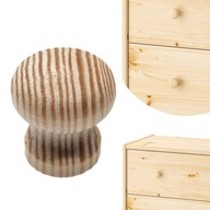 UCHWYT MEBLOWY GAŁKA DREWNIANA LITE DREWNO SUROWE 28MM IKEA RAST