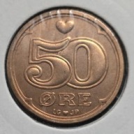 *DANIA [0222]*50 ore 1998 Królowa Małgorzata II, Korona DANMARK *50 ORE