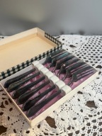 Piękne grubo srebrzone 90 widelczyki 6 sztuk