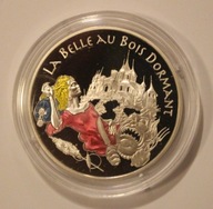 ŚPIĄCA KRÓLEWNA - FRANCJA 1 1/2 EURO 1,5 - 2003 ETUI, KARTONIK, CERTYFIKAT