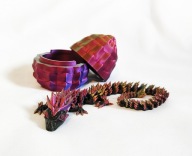 Crystal Dragon Smok3D Kryształowy figurka smoka 35cm z jajkiem Multivers3D