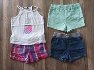 3szt. krótkich spodenek + top DENIM PRIMARK110-116