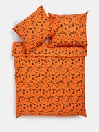 Komplet Pościeli 160x200 cm Halloween pomarańczowa + 70x80 cm