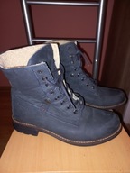 Trapery Lasocki 40 botki buty zimowe skóra naturalna zamszowa kożuch