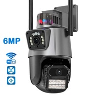 PODWÓJNA KAMERA IP 2W1 ZEWNĘTRZNA OBROTOWA WIFI 2x 3MPx FULL HD MONITORING