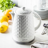 STYLOWY CERAMICZNY CZAJNIK ELEKTRYCZNY OPTIMUM CJS 1315 CERAMIKA BIAŁY