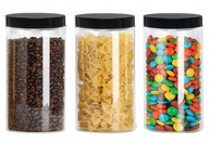 POJEMNIKI SŁOIKI NA KARMĘ DLA RYBEK RYB 3X1250ML SZCZELNE PLASTIKOWE PET