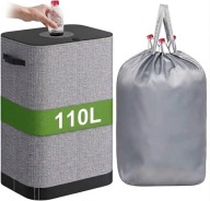 KOSZ NA BUTELKI KAUCYJNE ZWROTNE TORBA Z UCHWYTAMI 110L SOLIDNY SZARY