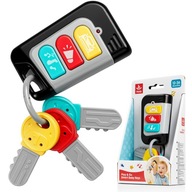 KLUCZYKI Z PILOTEM ZABAWKA INTERAKTYWNA Z MELODIĄ GRA MUZYKA DŹWIĘKI ŚWIECI