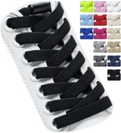 Sznurówki elastyczne bez wiązania 2 pary płaskie z metalową kapsułką