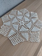 Serwetka serweta szydełkowe rękodzieło obrus misterne cacko śr40