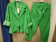 Komplet spodnie i marynarka zielone LIVANS Italy Uni !!!