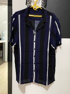 K Koszula New Look pionowe wąskie i szerokie pasy czerń biel atrament L