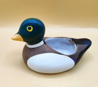 Ceramiczka dzika kaczka, pojemniczek, świecznik 13 cm
