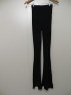 Spodnie dzwony dresowe rozmiar S czarne materiał prążkowany