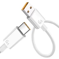 USB-A USB-C TYPE-C Szybkie ładowanie 6A Transfer danych Biały 1M