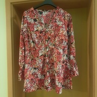 Sukienka/tunika 18/46 YOERS CLOTHING mix wzorów i kolorów odcinana w pasie