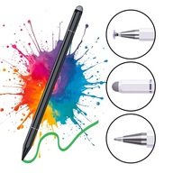 UNIWERSALNY RYSIK DOTYKOWY 3w1 DO EKRANÓW TELEFONU TABLETU CZARNY