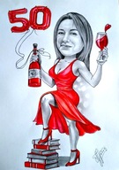 KARYKATURA ołówek+kolor