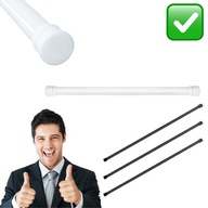 DRĄŻEK ROZPOROWY PRYSZNICOWY KARNISZ TELESKOPOWY UBRANIA 90x160 cm BIAŁY