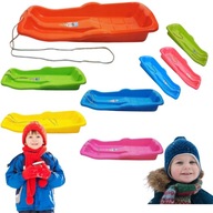 KOMPLET SANKI Z LINĄ PLASTIKOWE ŚLIZGI 3-7 LAT BEZPIECZNE DO ZJEŻDŻANIA PL