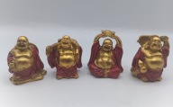 Budda 4 miniaturki każdy w innej pozie kolekcjonerskie - wymiar 4,5cm