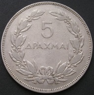 Grecja 5 drachm 1930 - F