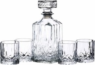 ZESTAW DO WHISKY ALKOHOLU KARAFKA 4 SZKLANKI TUMBLER GRUBE SZKŁO