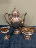 zabytkowy zestaw do herbaty -Anglia,ok.1900r.Plater srebrzon