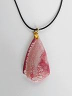 Naszyjnik zawieszka wisiorek kamień naturalny agat smocze żyły dragon veins