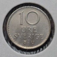 *SZWECJA [0072]*10 ore 1973 (SVERIGE) Król Gustaw VI Adolf Korona, Monogram