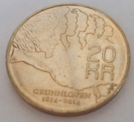NORWEGIA 20 Koron GRUNNLOVEN 200 lat 2014