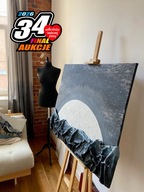 Autorski obraz 3D „New Full Moon” 80 × 100 cm| 34 Finał WOŚP