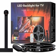 AMBILIGHT TAŚMA LED PODŚWIETLAJĄCA RGB 5m OŚWIETLENIE DO TV 55-85'' KAMERA
