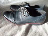 Edek SKÓRZANE BUTY MĘSKIE skóra naturalna granatowe r. 40