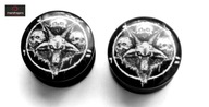 PLUG TUNEL - 6 mm - AKRYL /pentagram / czaszka