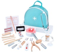 Drewniany Zestaw Małego Lekarza Doktora Torba
