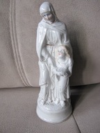 STARA ŚW. FIGURKA PORCELANA ŚW. ANNA SAMOTRZEĆ Z MAŁĄ MARYJĄ , UCZĄCA