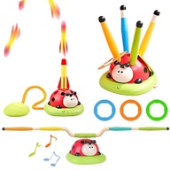 Gra zręcznościowa 3w1 (wyrzutnia rakiet, skakanka, rzut do celu)