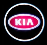 Projektor LED KIA Logo – Czarny, Bezprzewodowy, Efekt Powitania na Drzwi