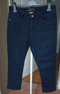 spodnie dżins proste 7/8 rybaczki denim 1982 44 ze średnim stanem