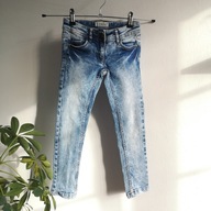 Dziewczęce spodnie jasne jeansy rurki skinny Pocopiano 116 szczupłe (607)