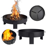 PALENISKO OGRODOWE DUŻE 80CM TRÓJNÓG KOCIOŁEK Z UCHWYTAMI DO OGNISKA BD-883