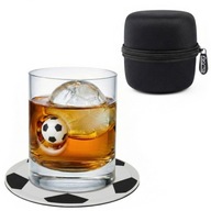 Szklanka do whisky z piłką + podkładka – prezent dla fana sportu