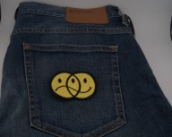 Naszywka Haftowana HAPPY SAD – 8 x 5,5 cm