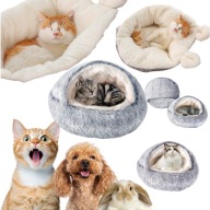 PUCHATE LEGOWISKO DLA KOTA PLUSZOWE MIEKKIE PODUSZKA DLA PSA 2W1 CIEPLE