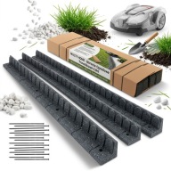 Obrzeże ogrodowe Trawnikowe tworzywo sztuczne 480 cm x 8 cm szary