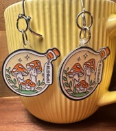 Oryginalne kolczyki grzybki much*morki MUSHrooMS jedyny egzemplarz